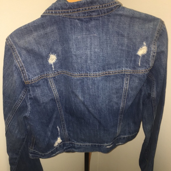 Hollister Jackets & Coats Hollister Cropped Destroyed Jean Jacket